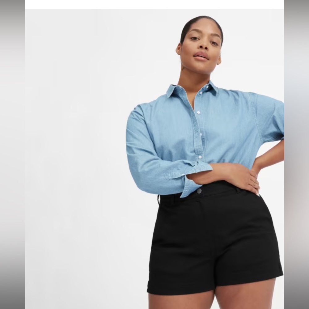 Everlane Cotton Twill Short | Black